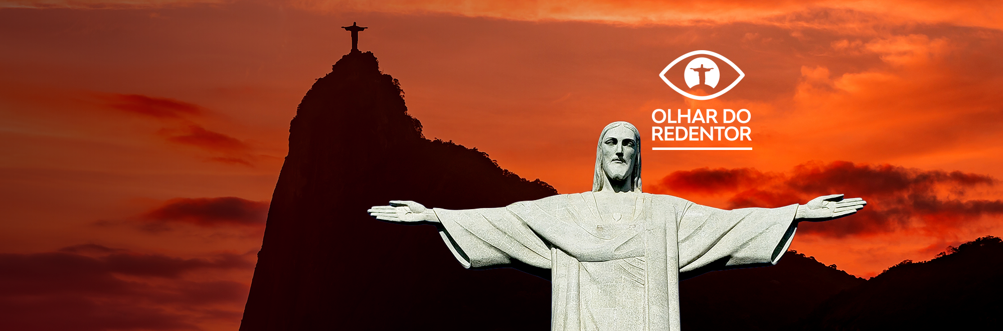 Cristo Redentor e paisagem do Rio de Janeiro