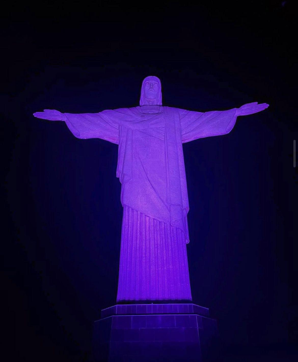 Iluminação do Cristo Redentor em dezembro reforça compromisso com a eliminação do câncer de colo do útero no Brasil