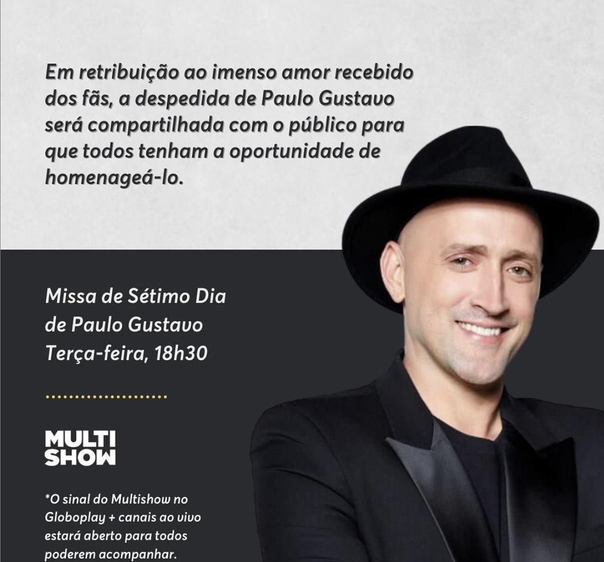 Missa de Sétimo Dia de Paulo Gustavo