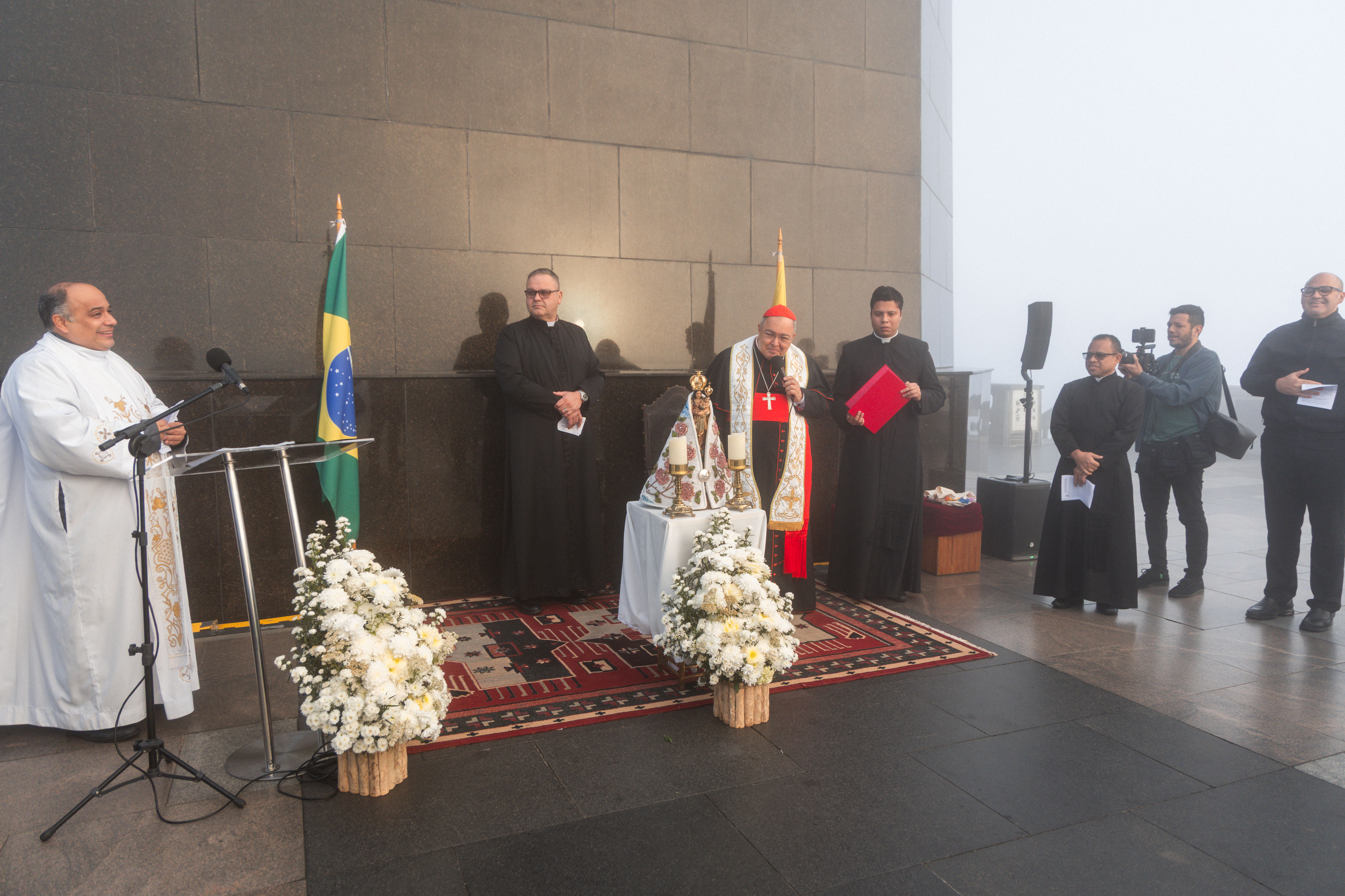 Imagem peregrina de Nossa Senhora de Nazaré no Santuário Cristo Redentor - Créditos: Juliana Abrantes